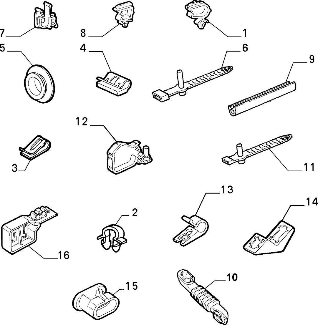 CABLE SET FIXINGS  5