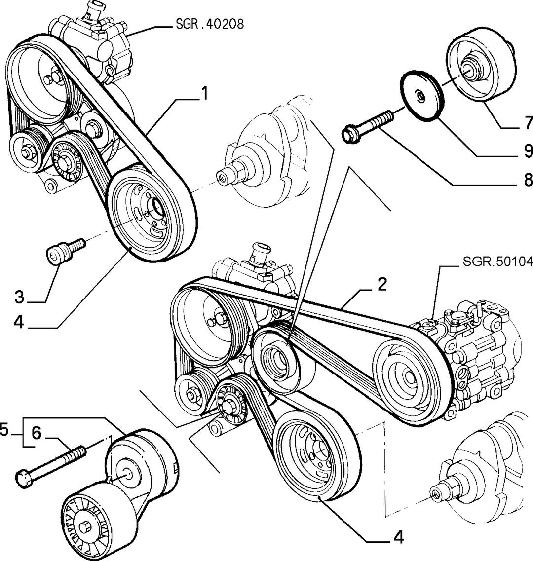 VARIOUS CONTROLS (BELTS AND PULLEYS) 3