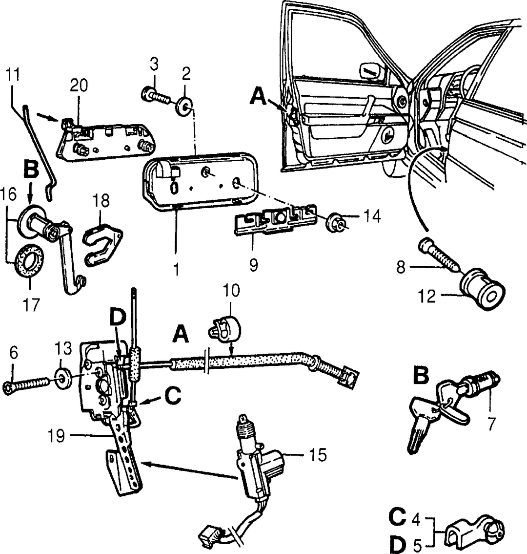 LOCKS AND CONTROLS FOR FRONT SIDE DOORS 