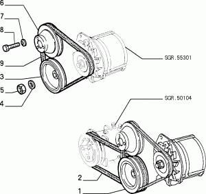 VARIOUS CONTROLS (BELTS AND PULLEYS)