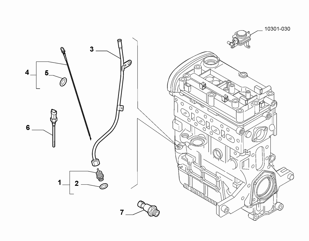 DIP STICK, CAP, TRANSMITTER AND PRESSURE ROD 4