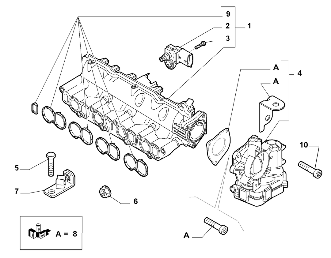 INTAKE MANIFOLD AND BUTTERFLY CLIPS 1