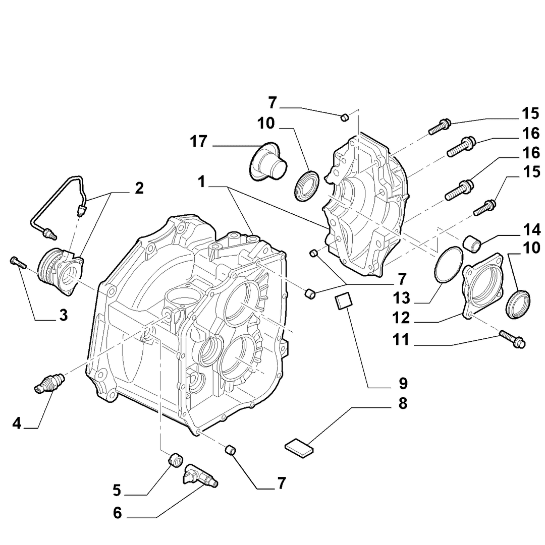 TRANSMISSION AND DIFFERENTIAL UNIT, CASING AND COVERS 1