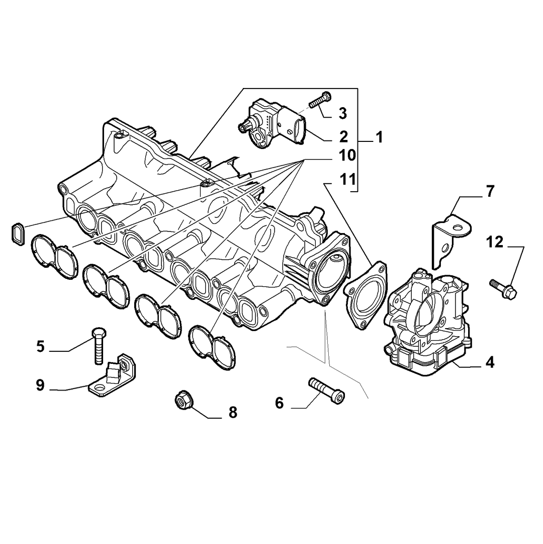 INTAKE MANIFOLD AND BUTTERFLY CLIPS 6