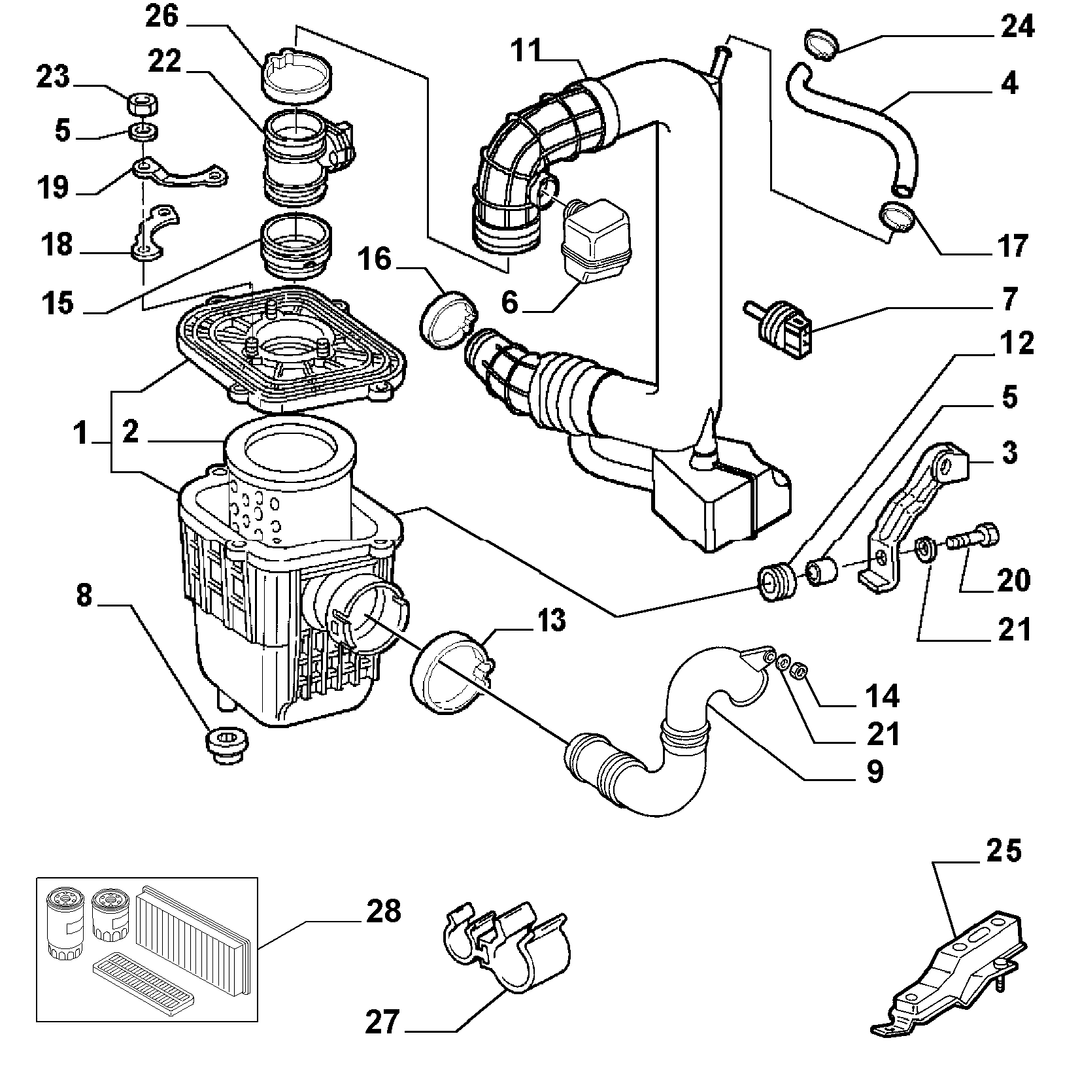 AIR FILTER AND PIPING 7