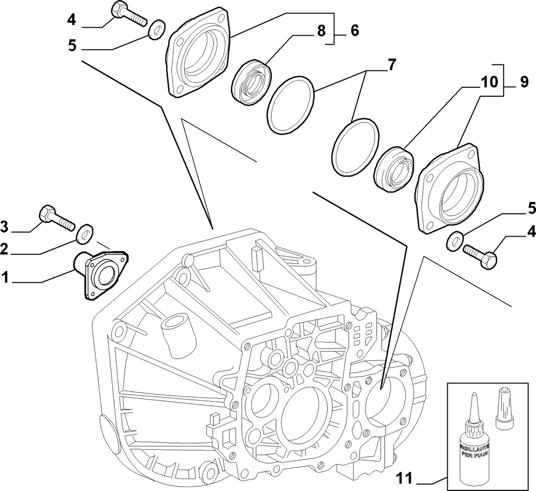 TRANSMISSION AND DIFFERENTIAL UNIT, CASING AND COVERS 22