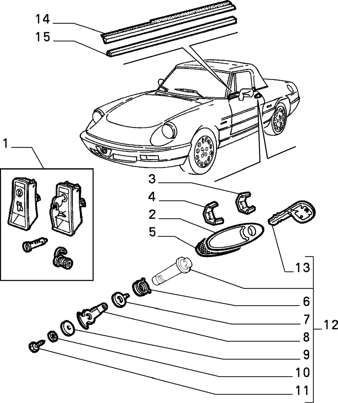 LOCKS AND CONTROLS FOR FRONT SIDE DOORS  1
