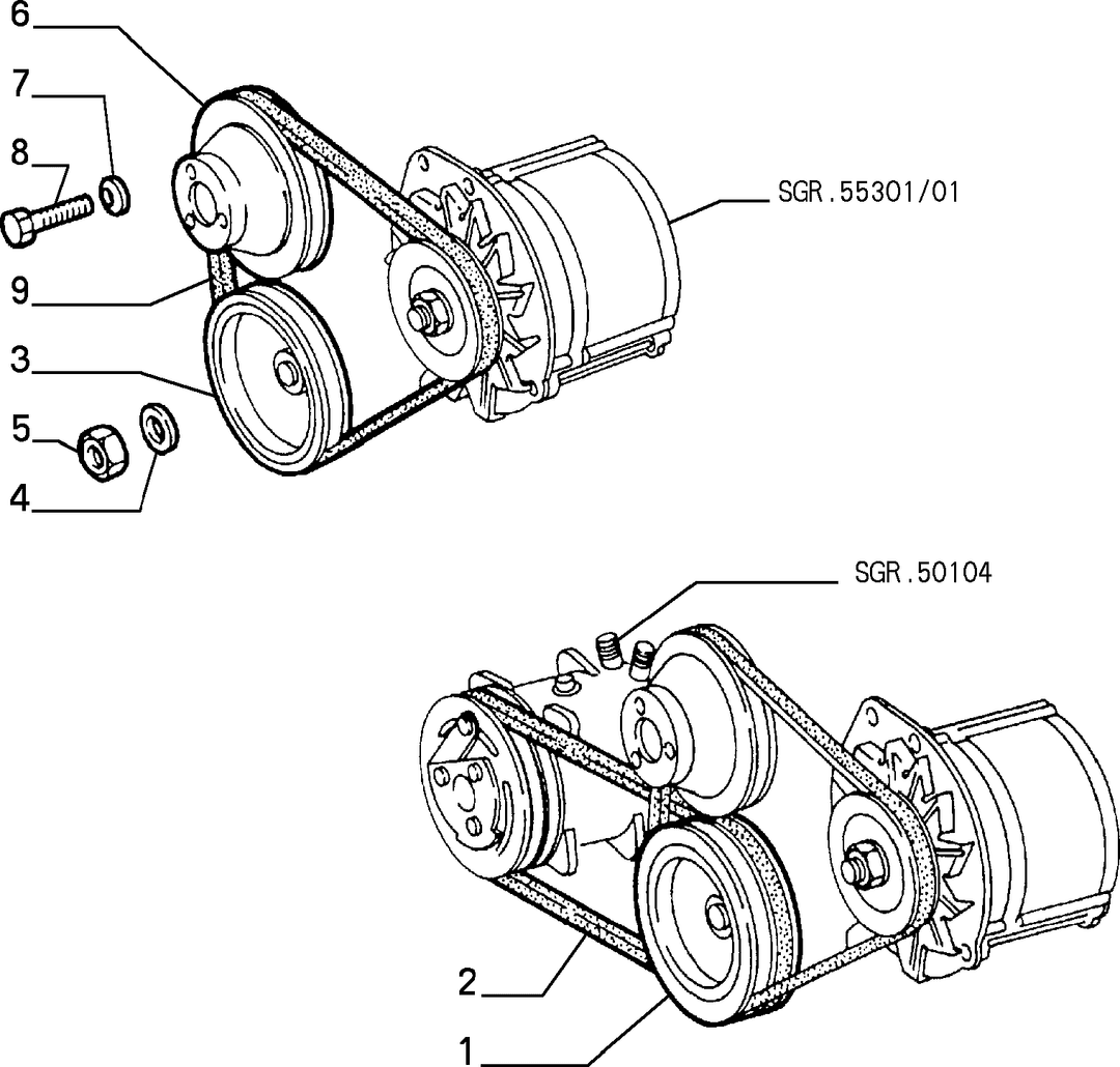 VARIOUS CONTROLS (BELTS AND PULLEYS) 5