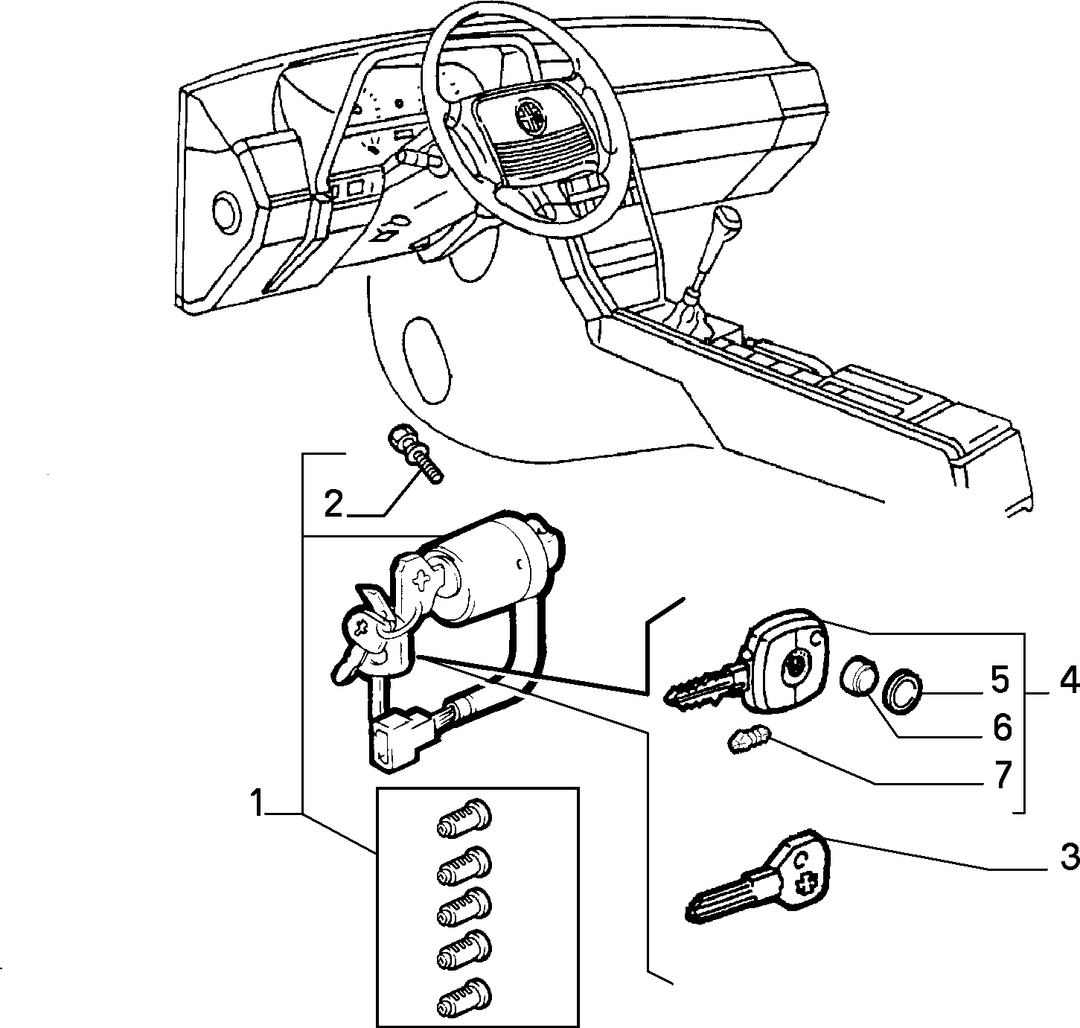 KEY SWITCH IGNITION 