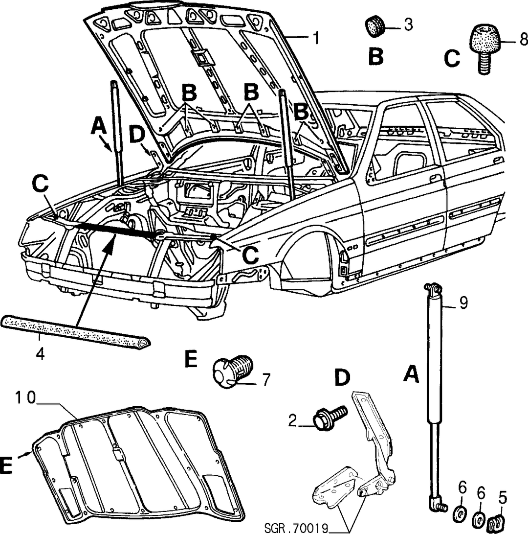 ENGINE COMPARTMENT LID  1