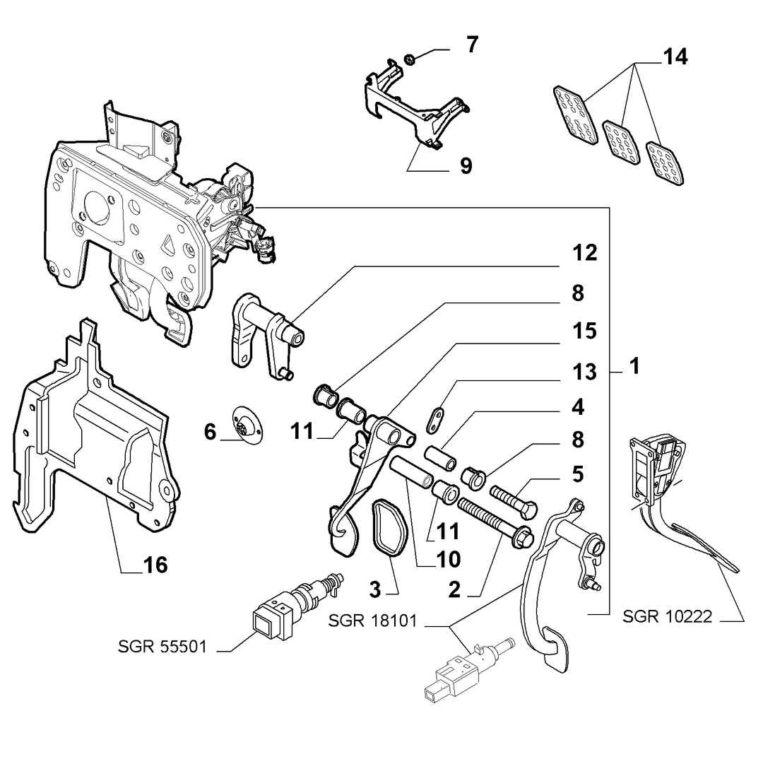 BRAKE PEDAL CONTROL 3