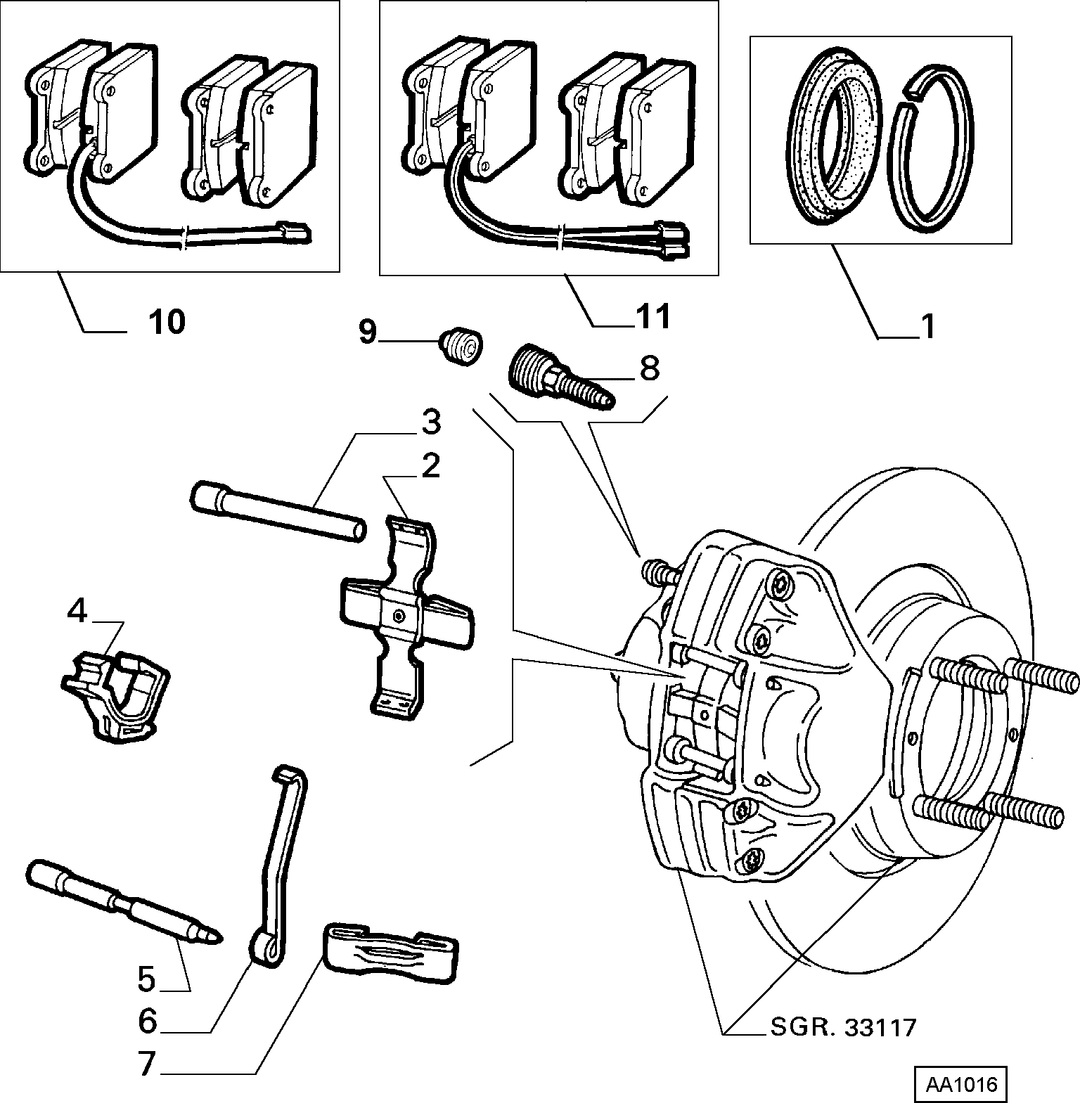 FRONT CALIPERS WITHOUT BRAKE PADS 2