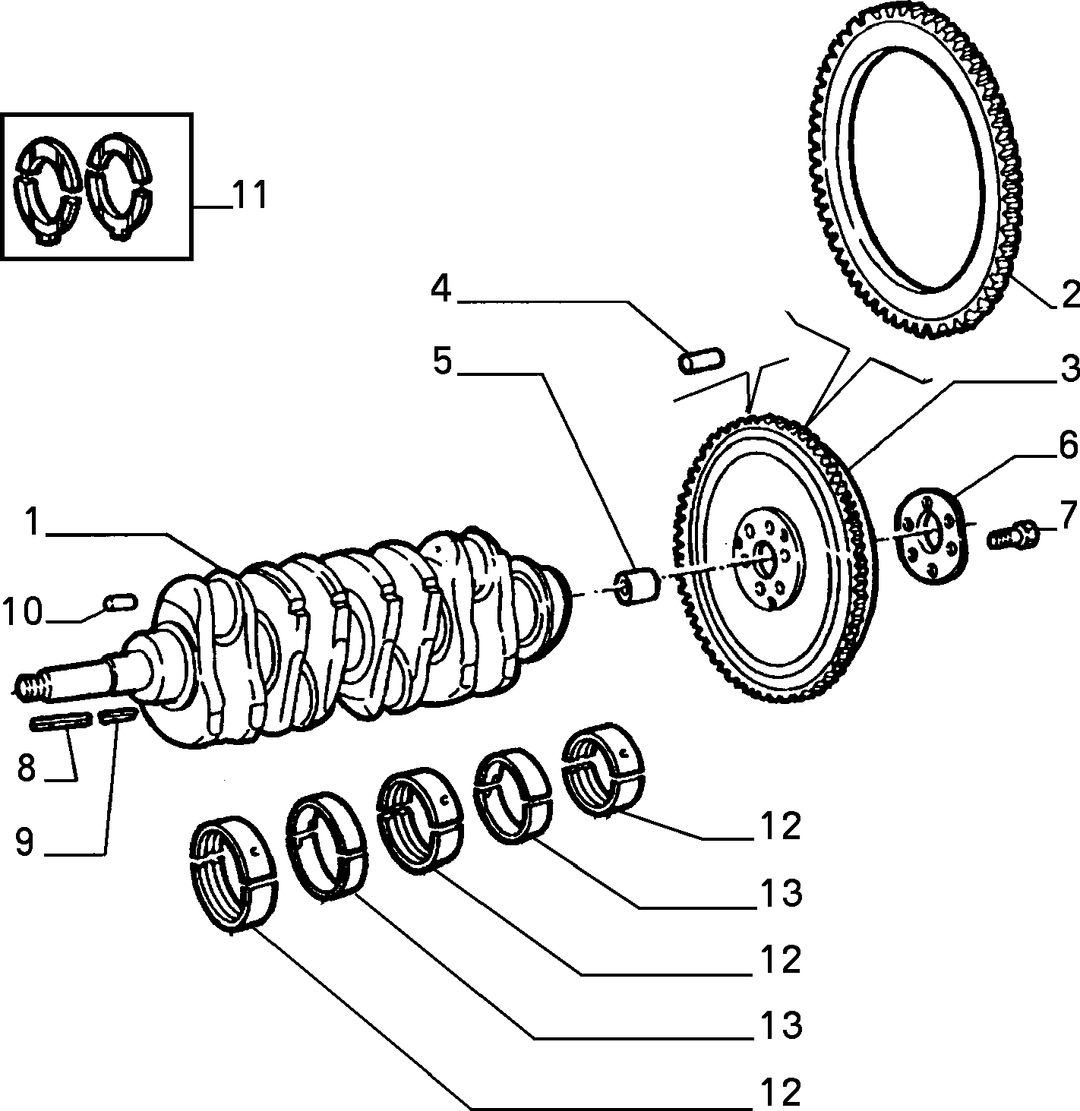 CRANKSHAFT AND FLYWHEEL 1