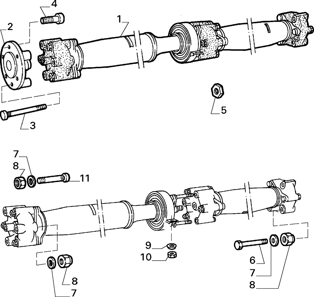 TRANSMISSION-TO-AXLE PROPELLER SHAFT 1