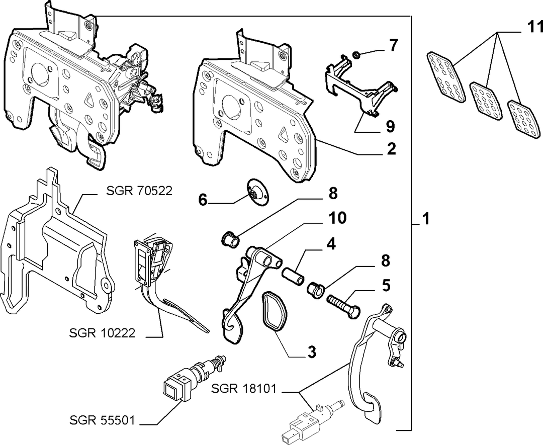 BRAKE PEDAL CONTROL 1