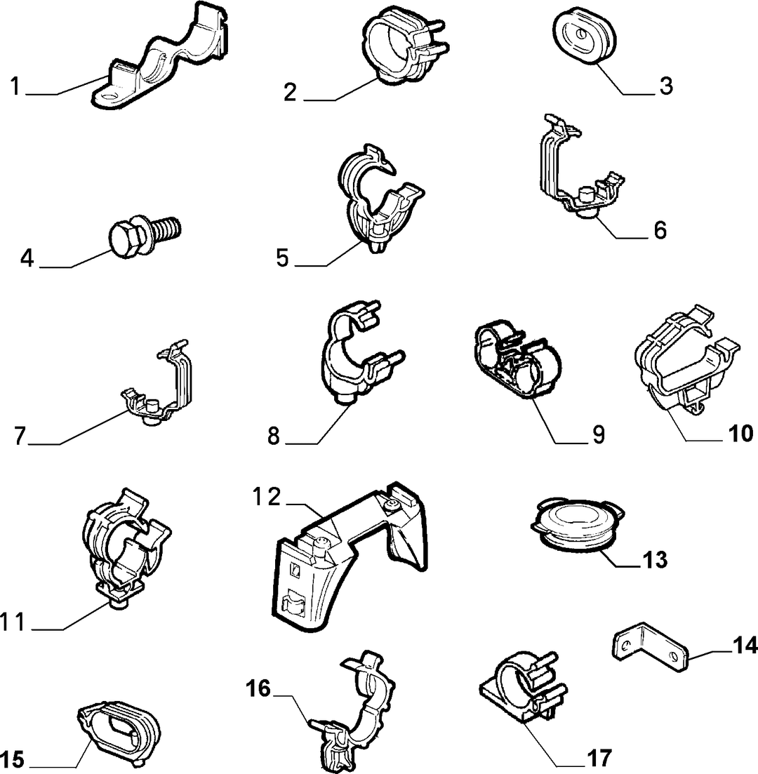 CABLE SET FIXINGS  2