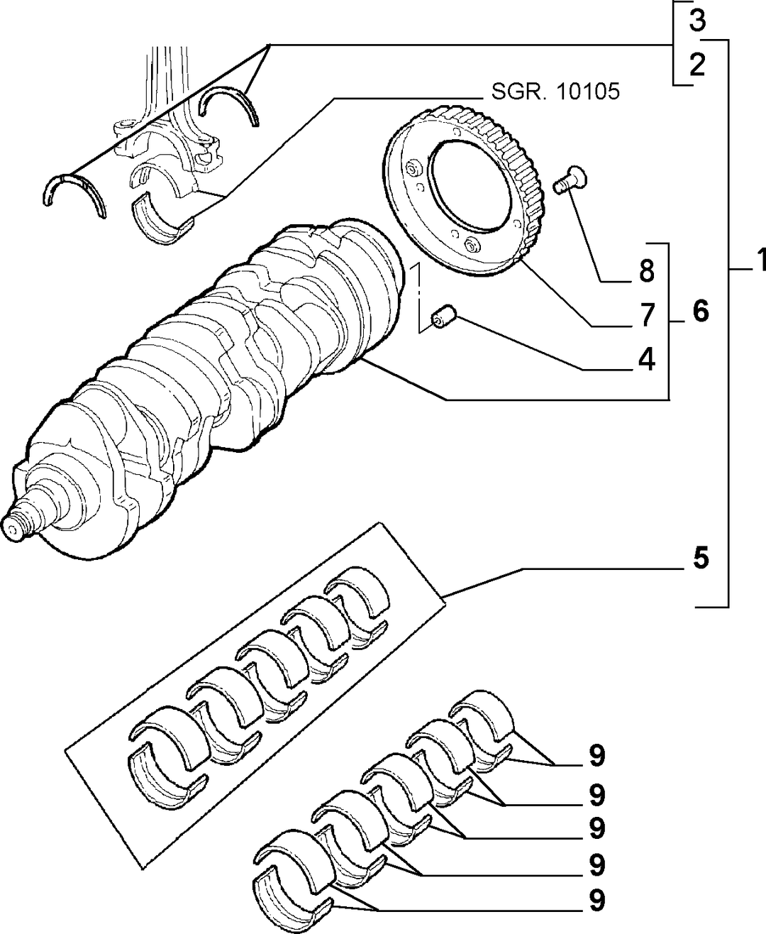 CRANKSHAFT AND FLYWHEEL 3