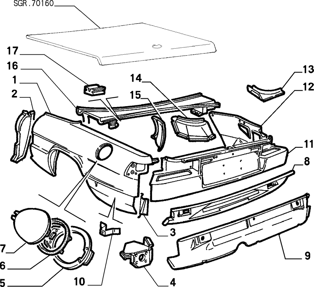 BODYSHELL, PANELS (REAR PART) 
