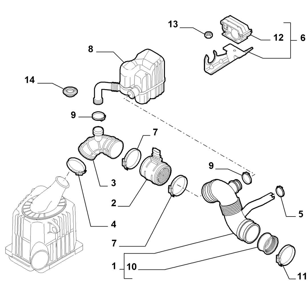 AIR FILTER AND PIPING 9