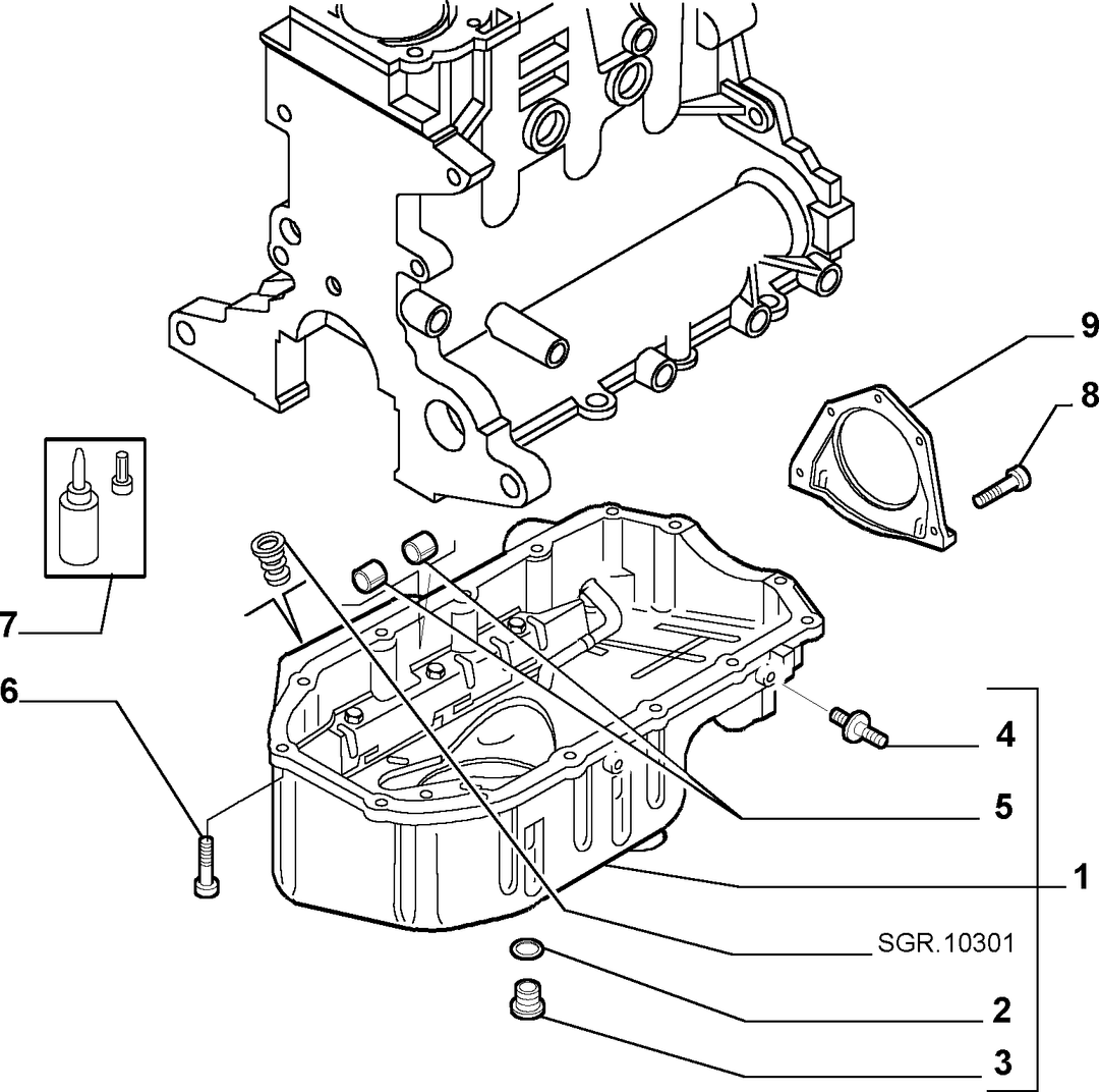 BLOCK SUMP AND COVERS 9