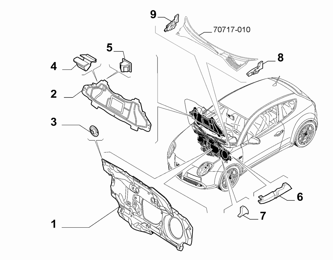 BONNET AND ENGINE PADDING AND INSULATION