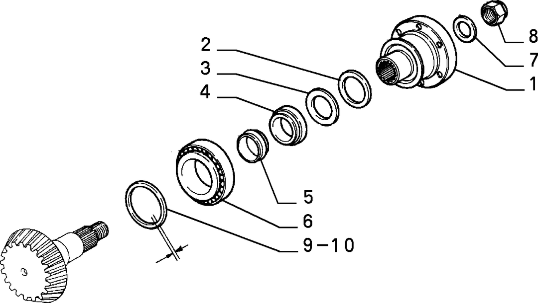 FRONT AXLE FINAL DRIVE AND DIFFERENTIAL GEARS 4