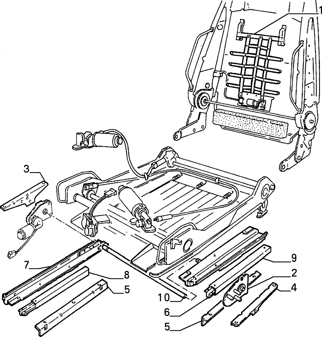 FRONT SEAT RAILS