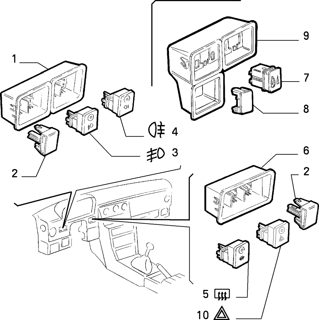 VARIOUS CONTROL PUSH BUTTONS AND SWITCHES  3