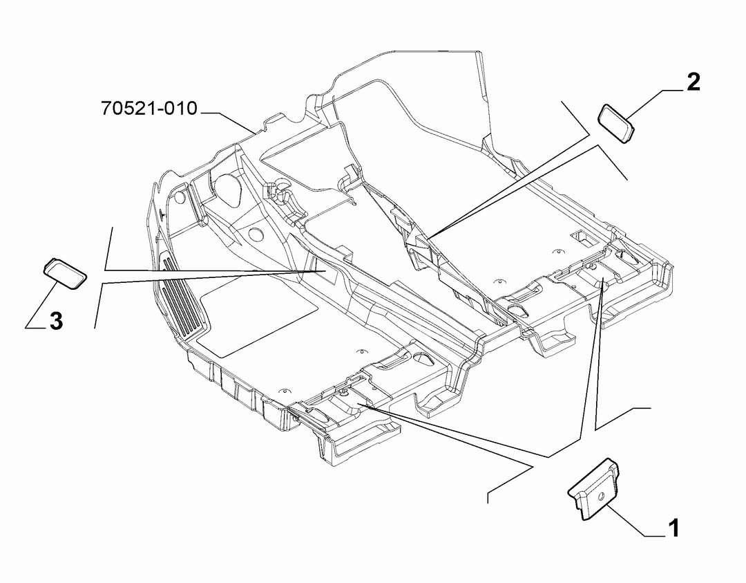 PASSENGER COMPARTMENT MAT FASTENERS AND ACCESSORIES 3