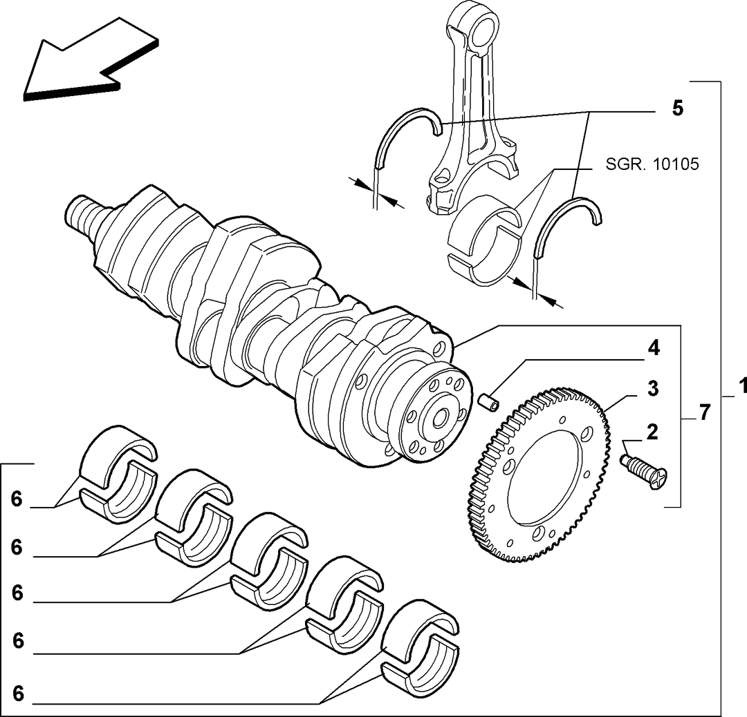 CRANKSHAFT AND FLYWHEEL 11