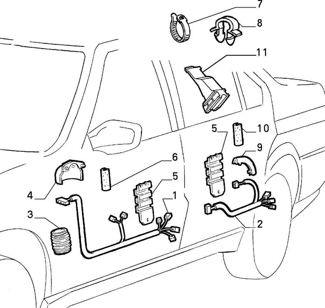CABLE SET (CENTRAL PART) 12