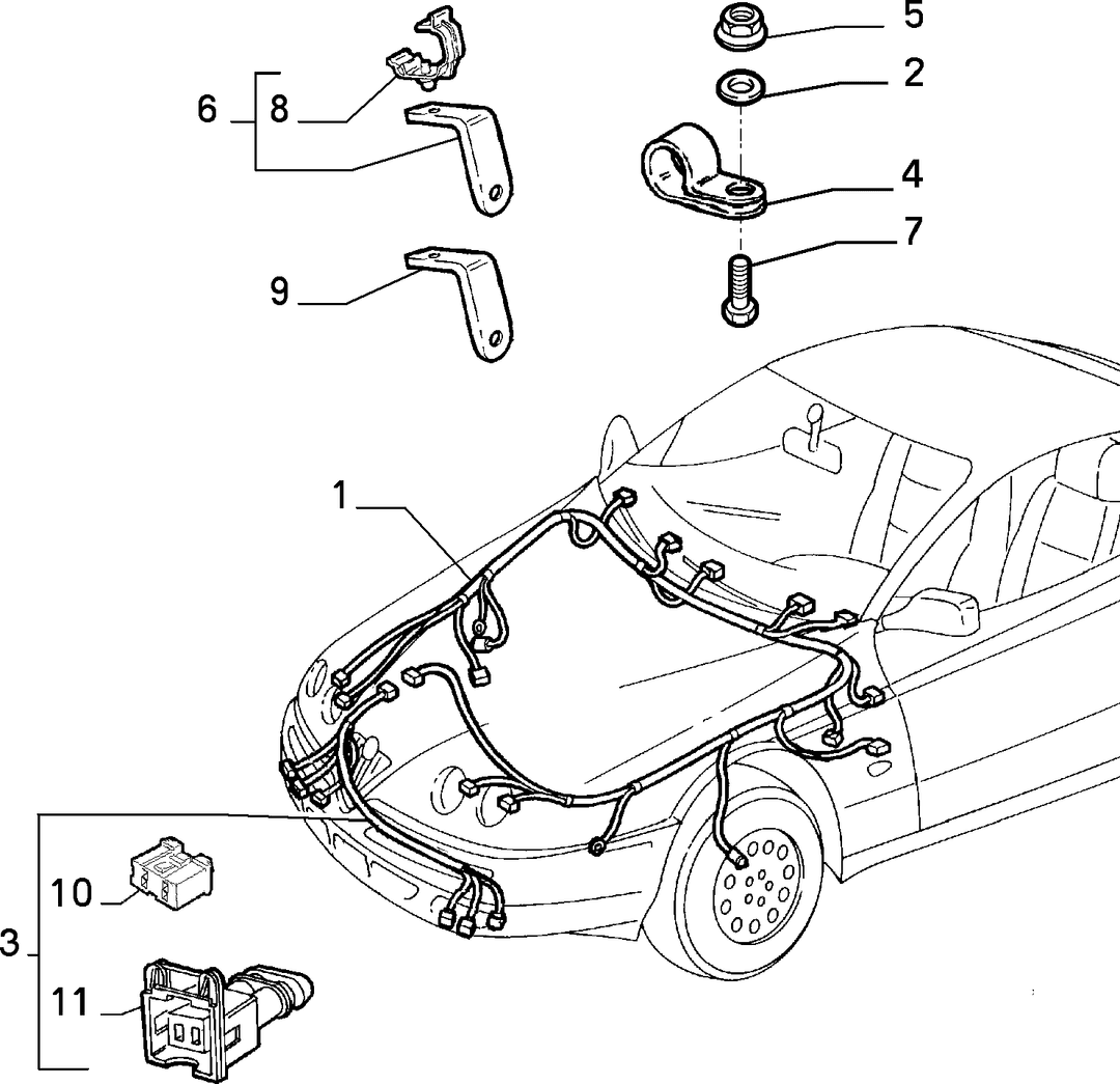 CABLE HARNESS (FRONT) 1