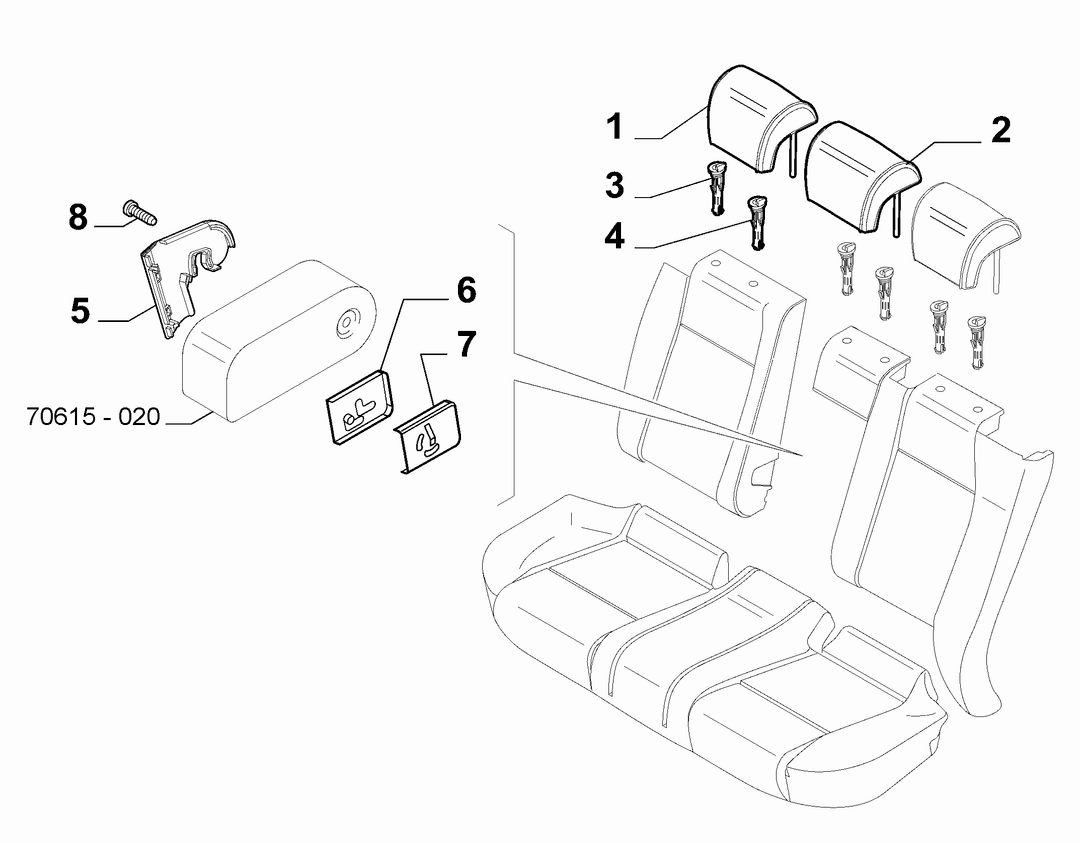 REAR SEAT HEAD REST 2