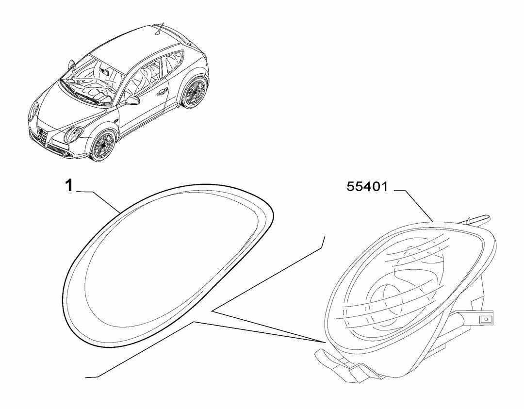 OUTER MOULDINGS, HEADLAMP AREA