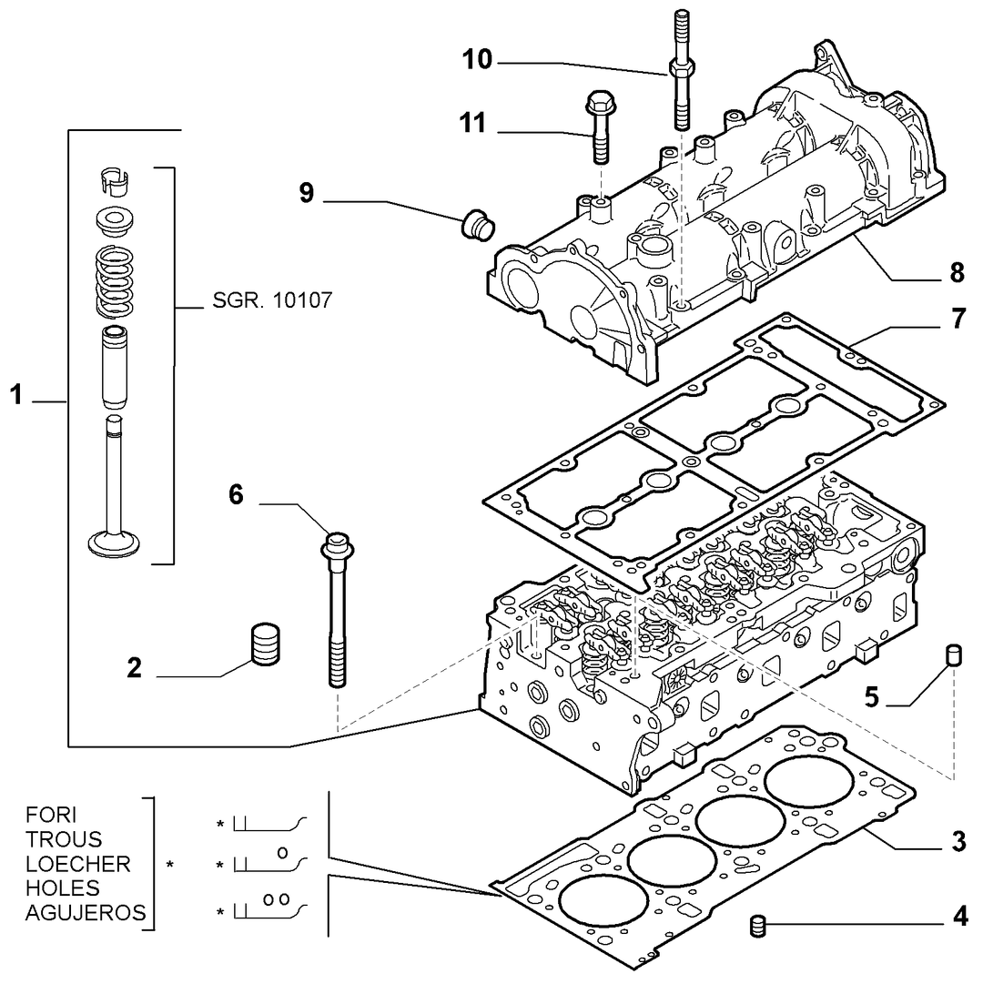 CYLINDER HEAD AND GASKETS 5