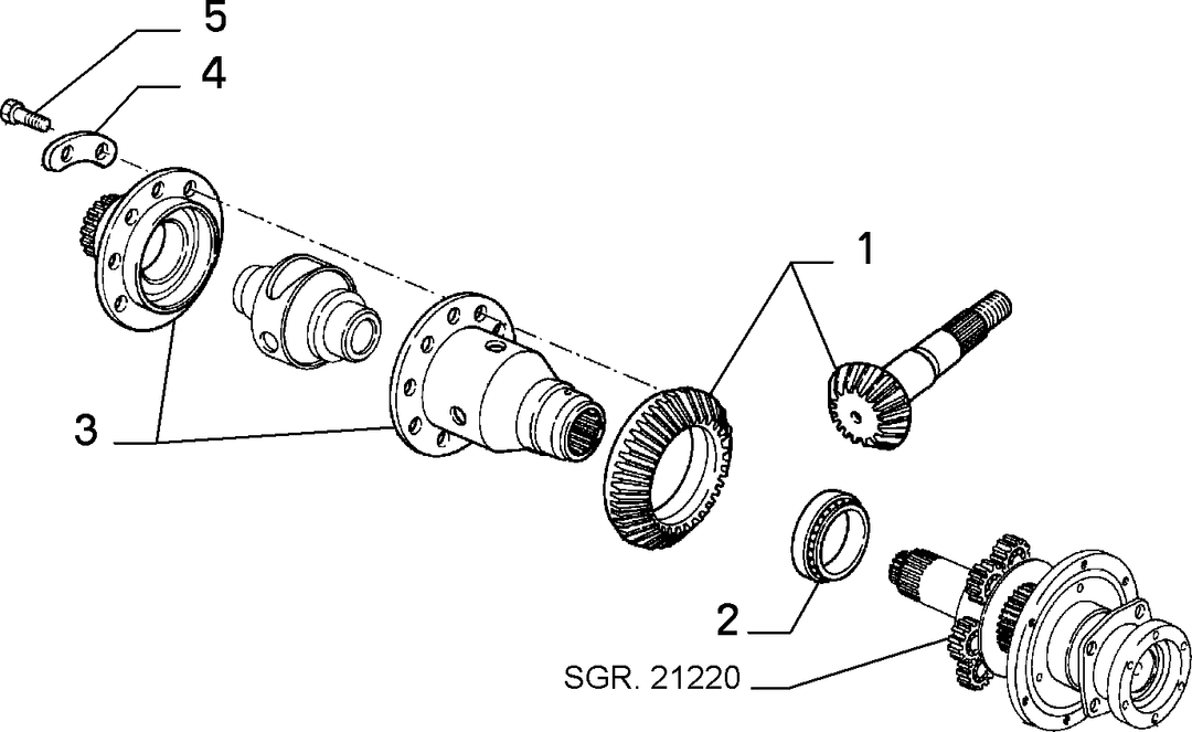 FRONT AXLE FINAL DRIVE AND DIFFERENTIAL GEARS 3
