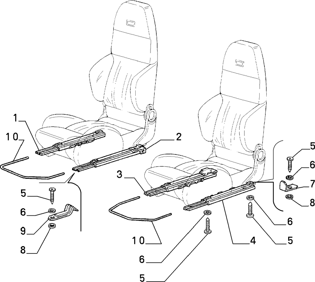 FRONT SEAT RAILS 