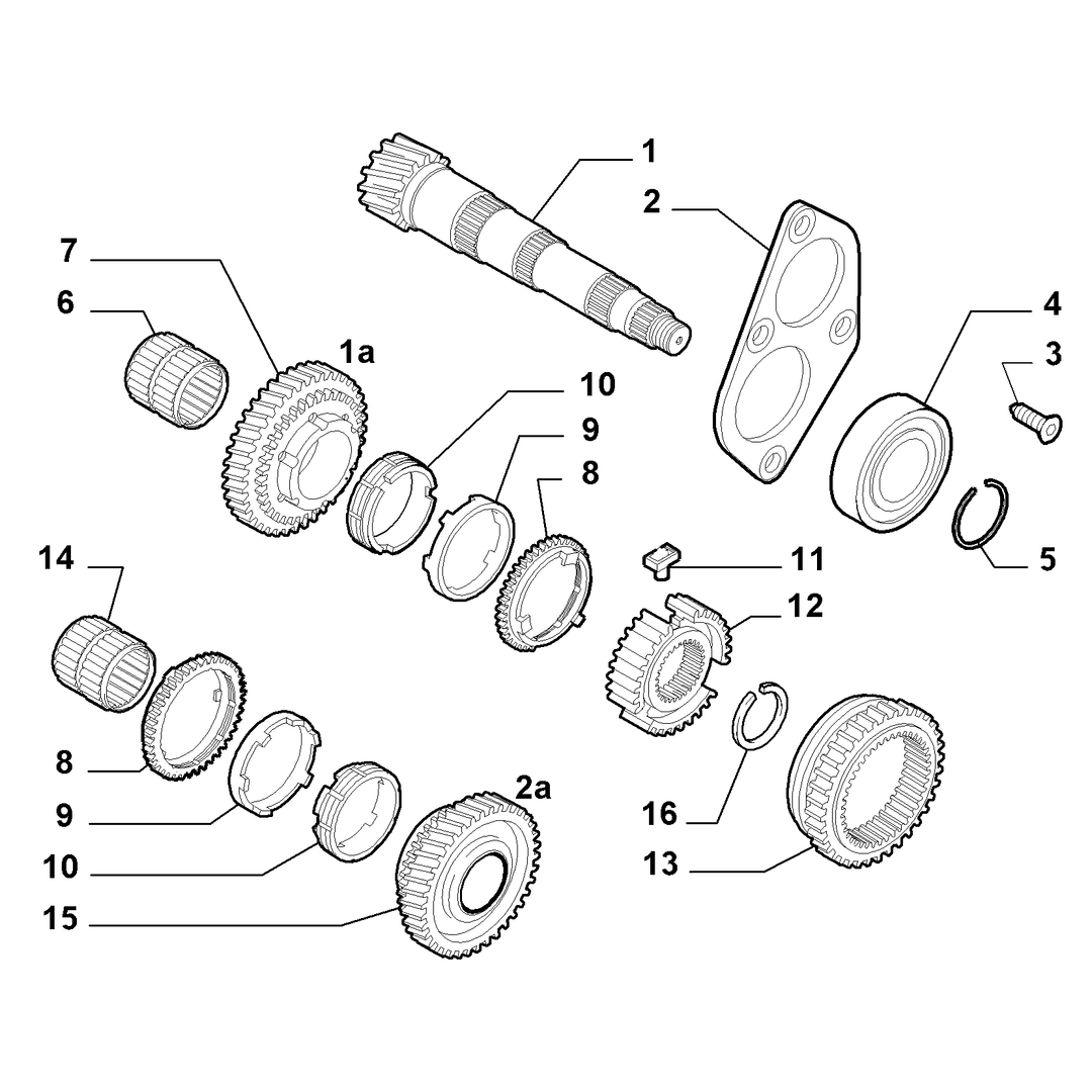 SECONDARY SHAFT AND GEAR LEAD 1