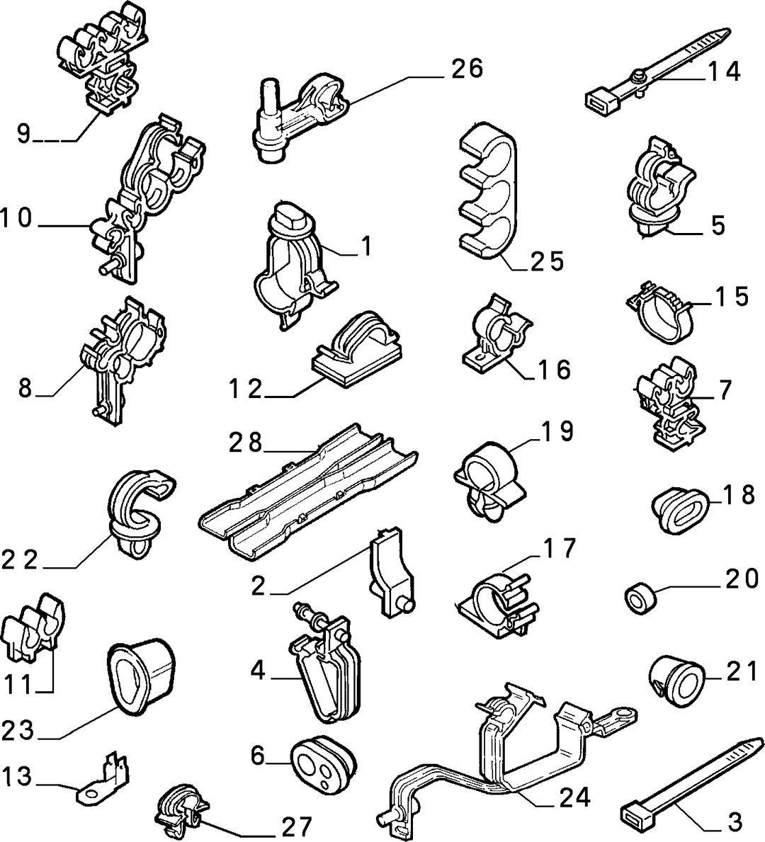 CABLE SET FIXINGS  1