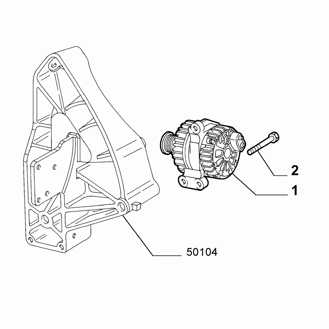 ALTERNATOR AND MOUNTING 2