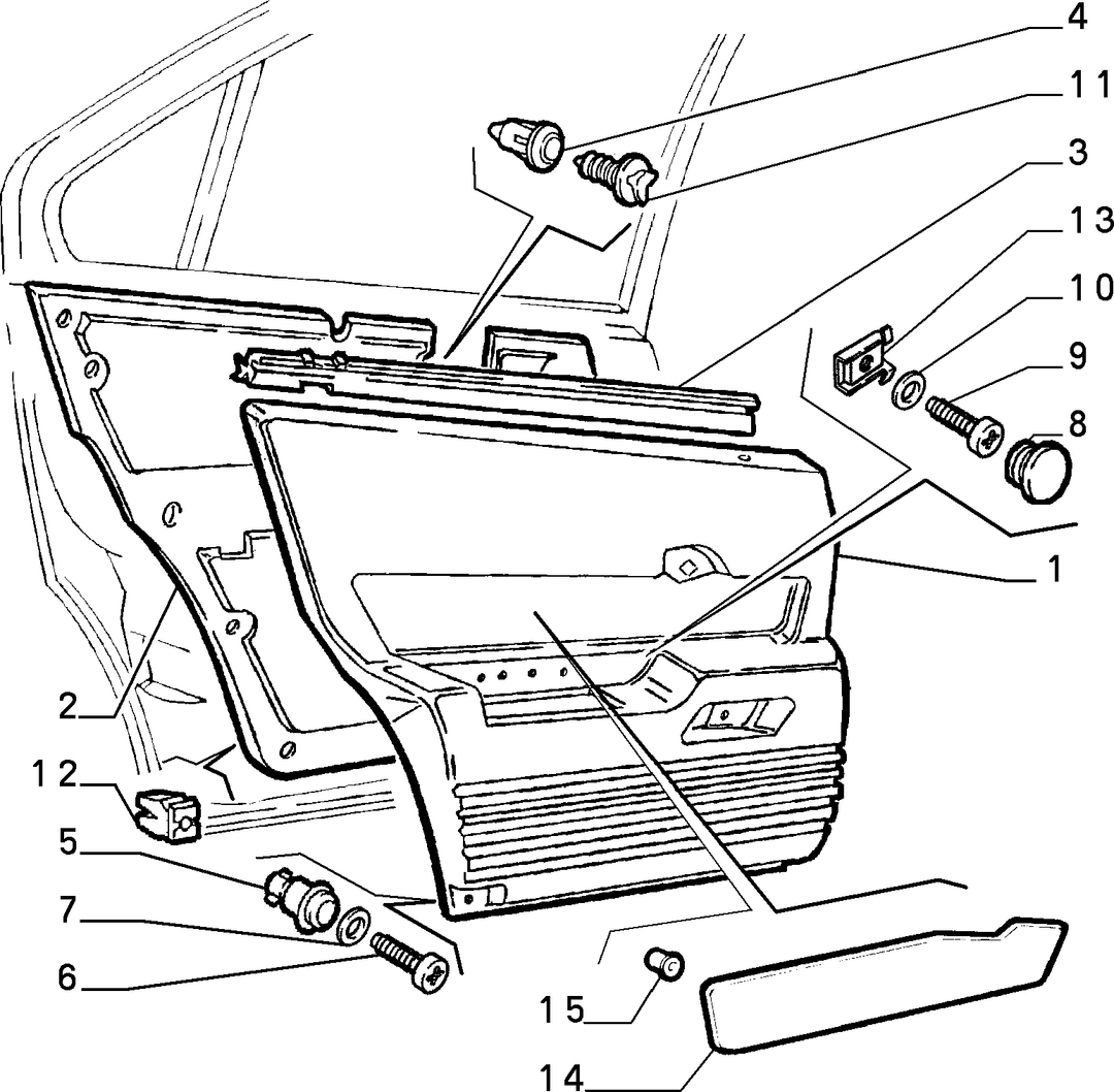 PANELS FOR REAR SIDE DOOR 1