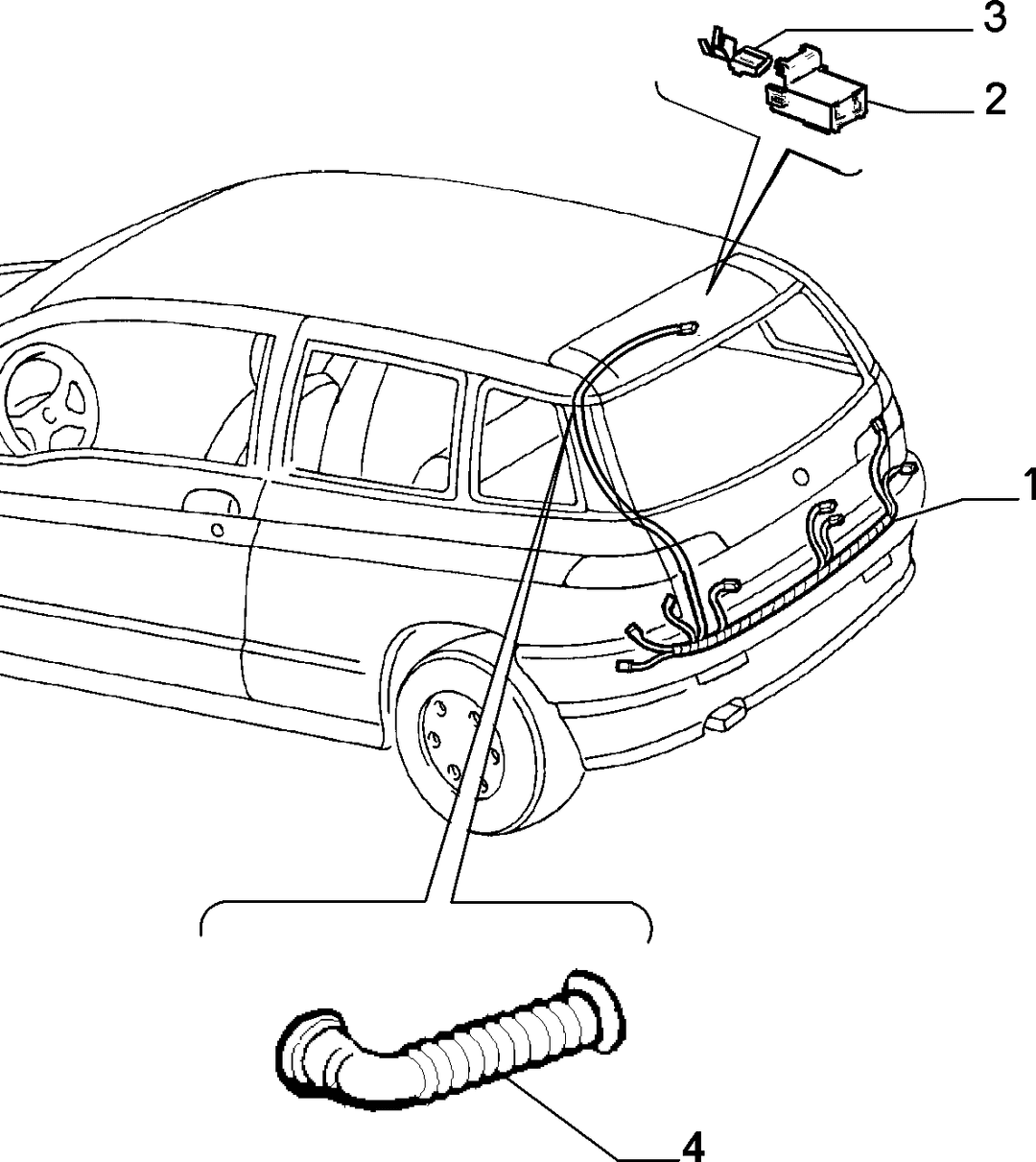 CABLE HARNESS (REAR SEAT)  2