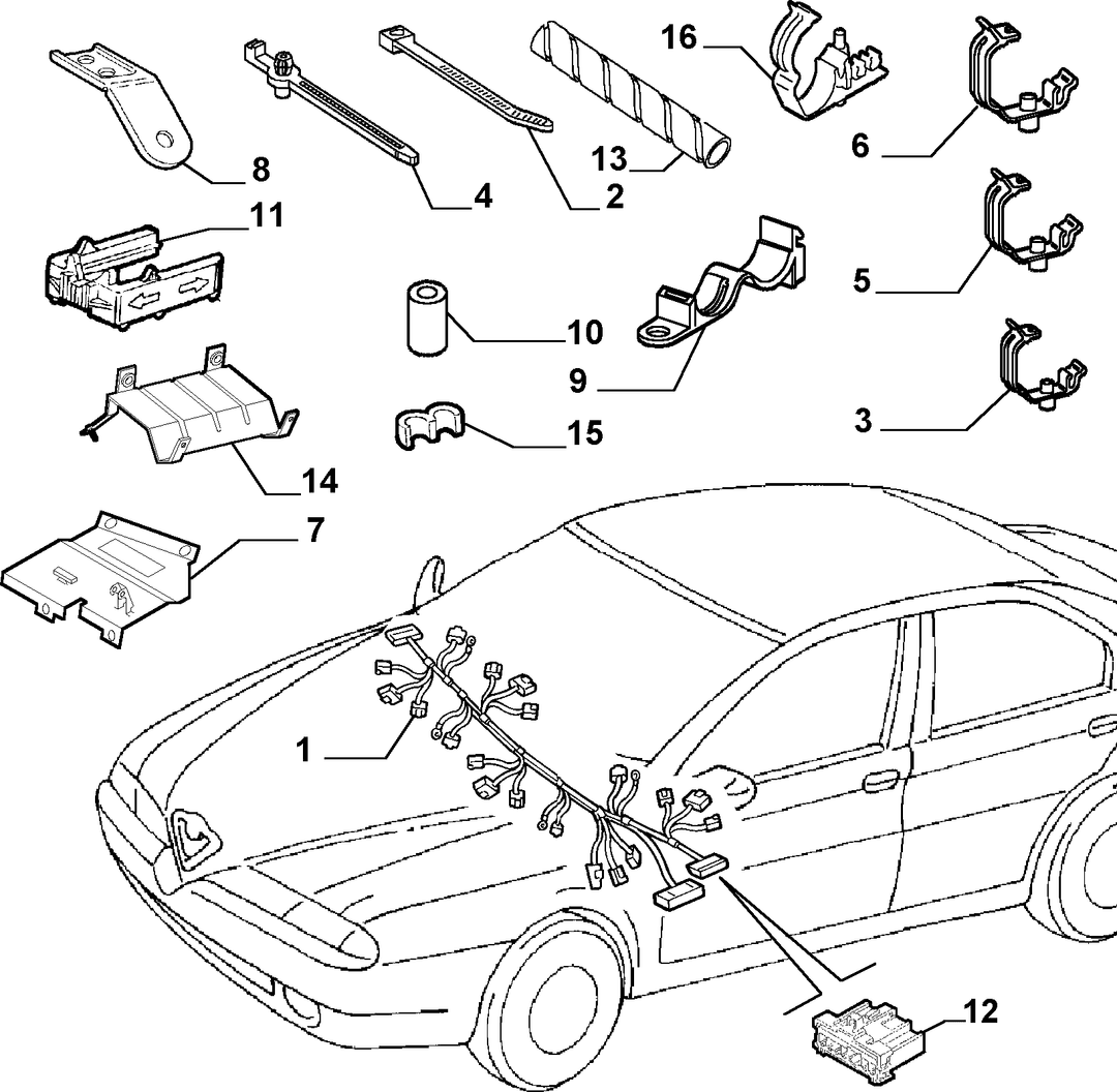 CABLE SET (CENTRAL PART) 9