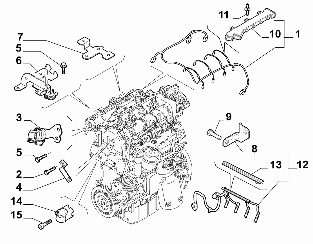 ENGINE HARNESS AND SUPPORTS 1