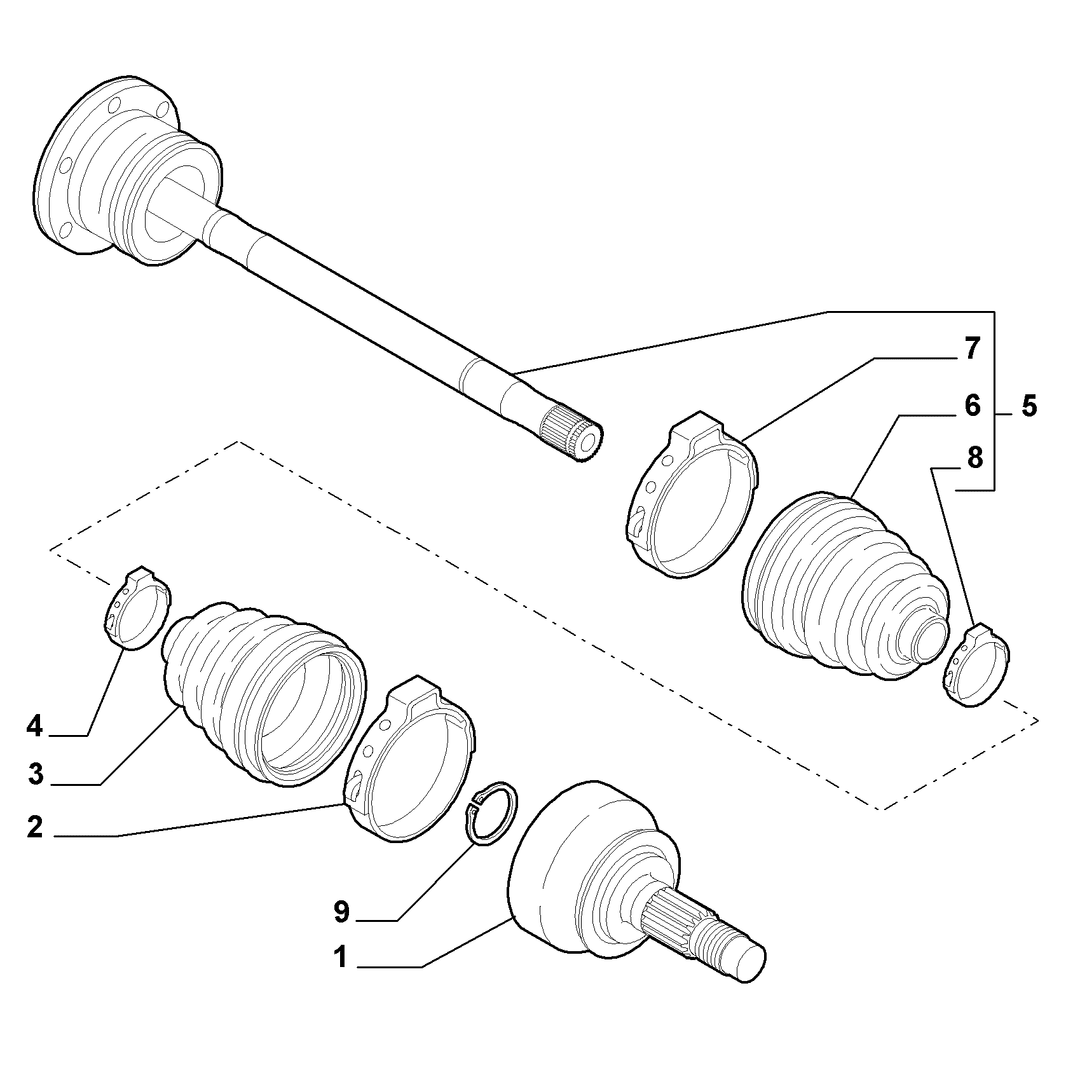 FRONT AXLE AND AXLE SHAFTS 4