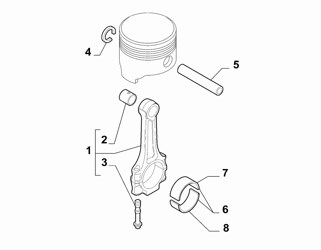 COUPLING RODS AND HALF BEARINGS 3