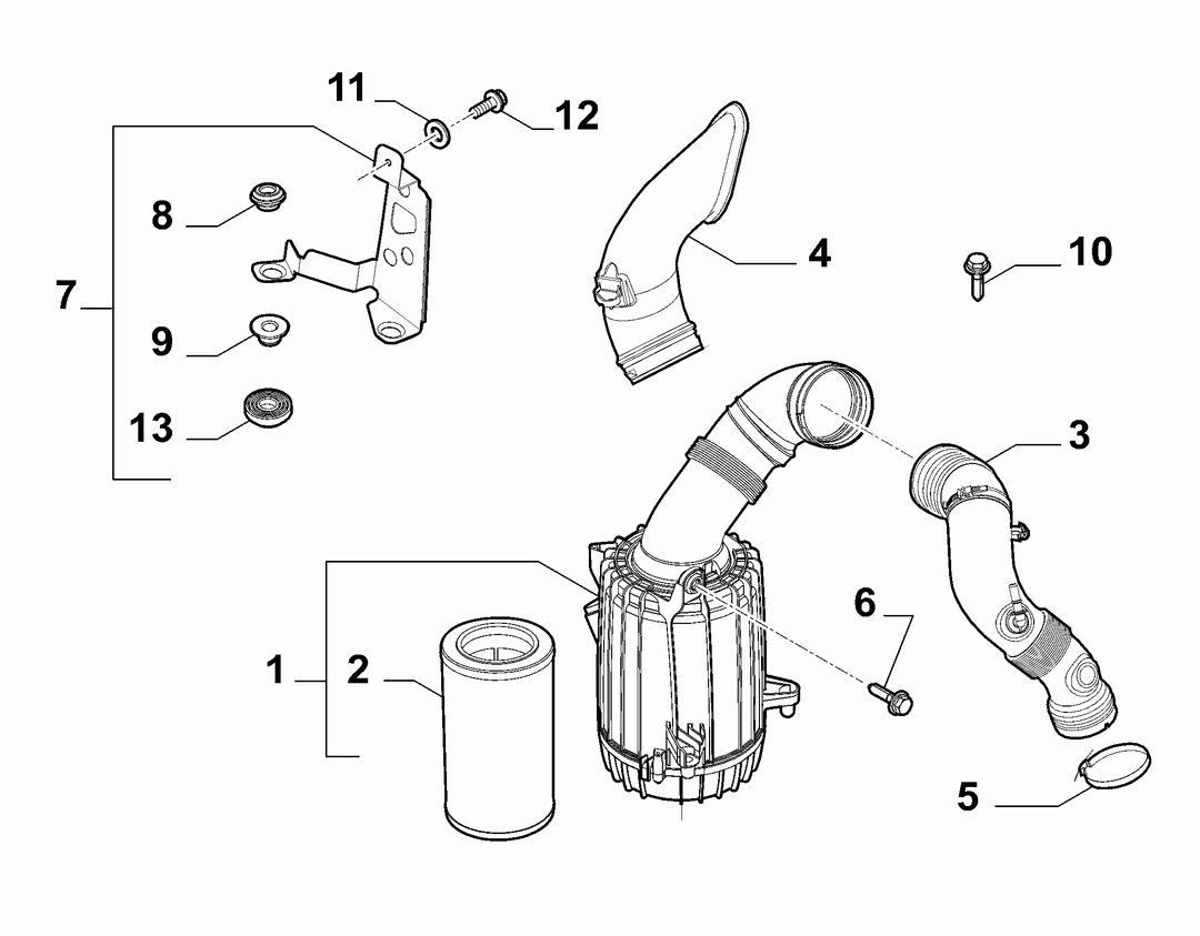 AIR FILTER AND PIPING