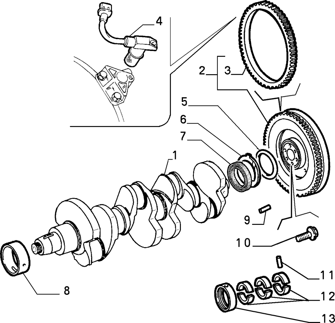 CRANKSHAFT AND FLYWHEEL 7