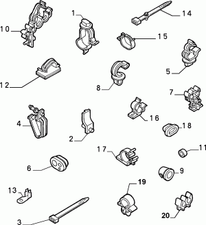 CABLE SET FIXINGS 