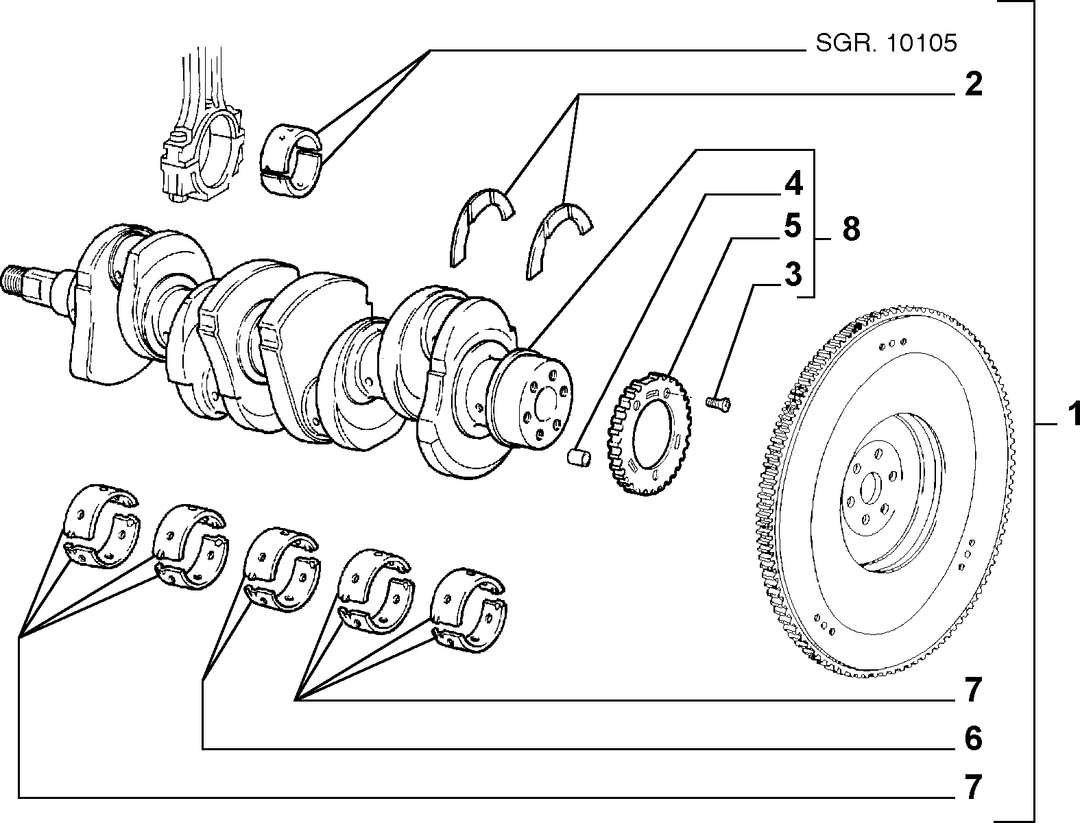CRANKSHAFT AND FLYWHEEL 1